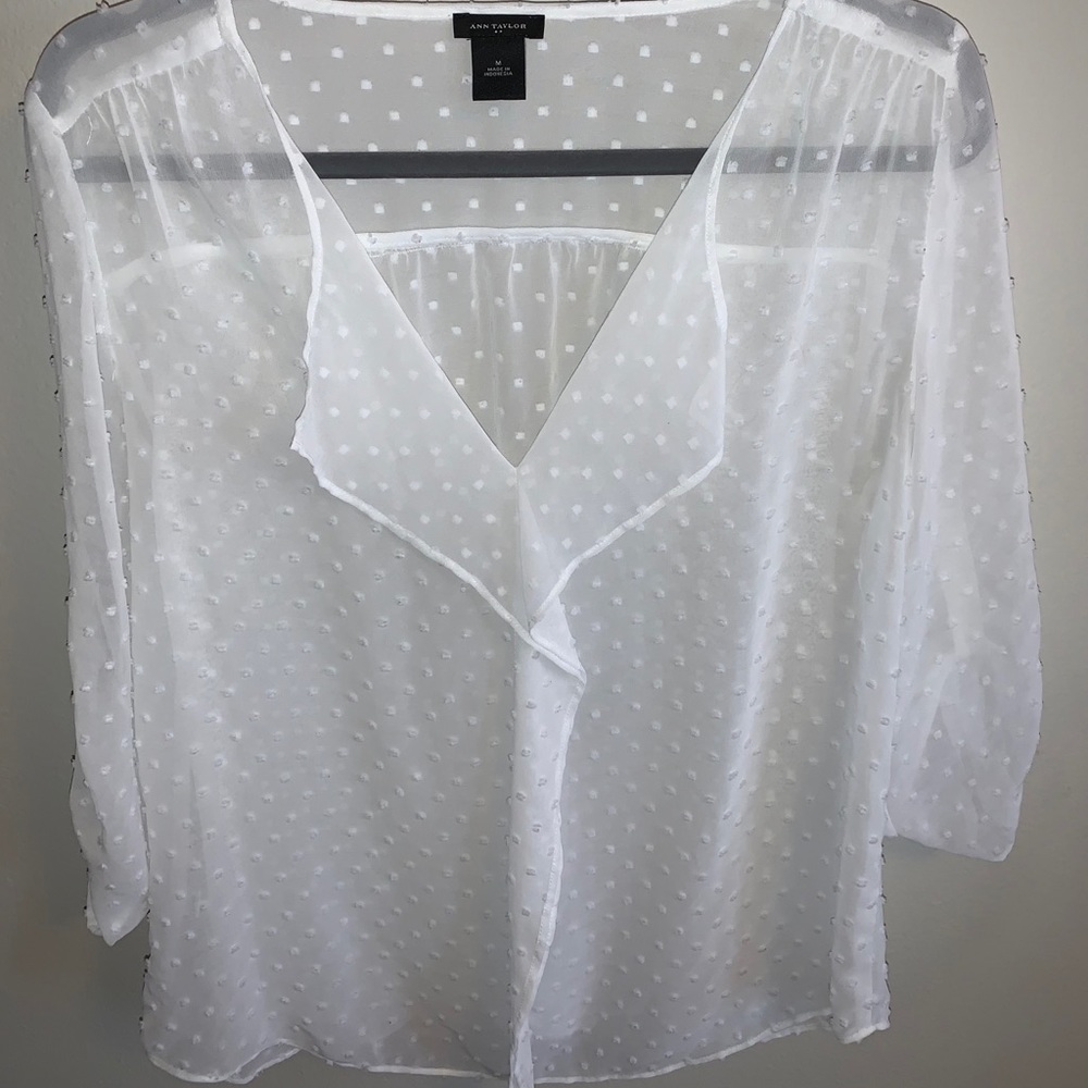 Ann Taylor White Blouse